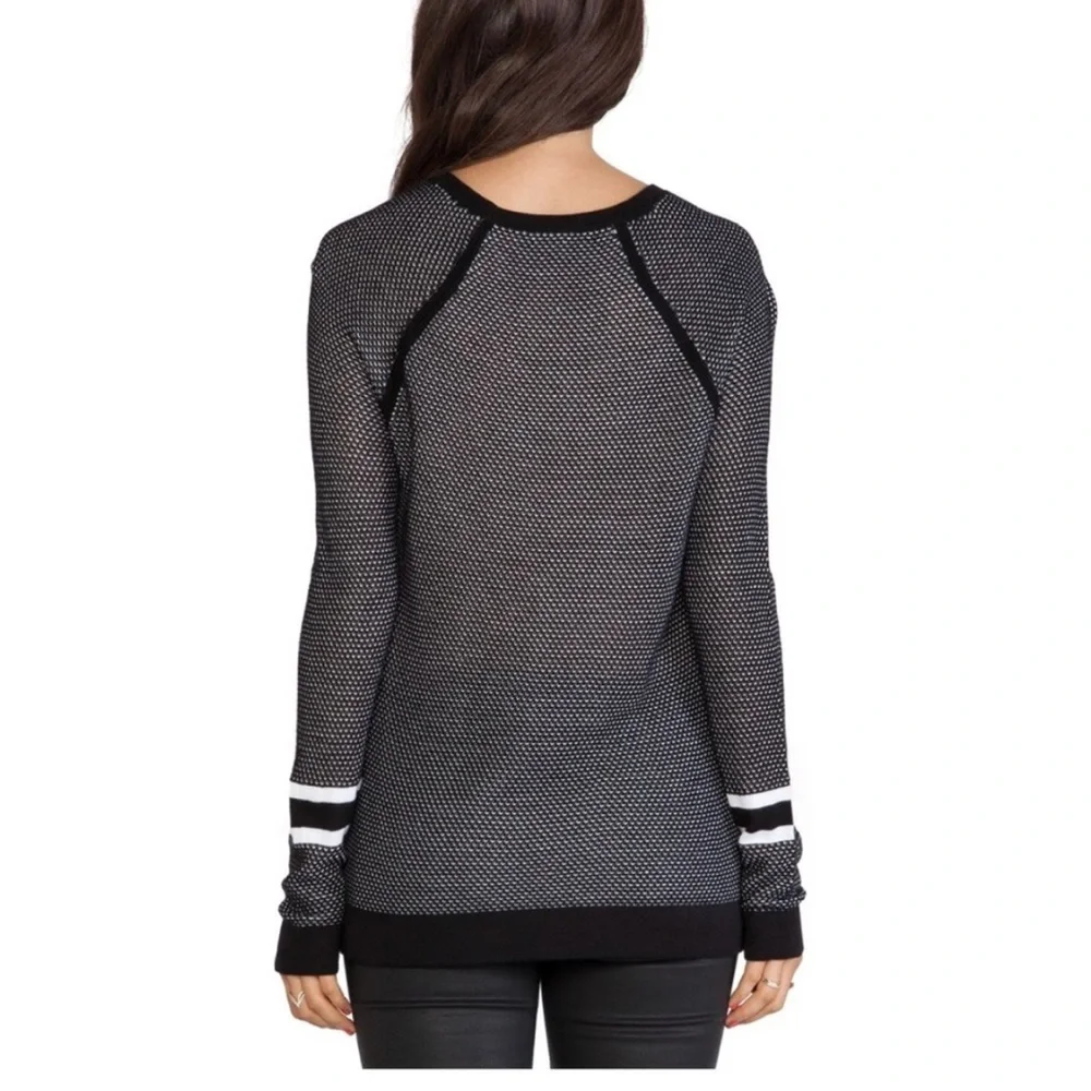 RAG & BONE /JEAN $290 Sweater Sz XS Black & White Viscose Long Sleeve Top